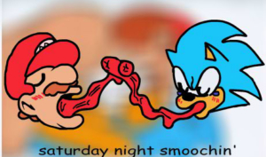  FNF: Mario and Sonic Smoochin