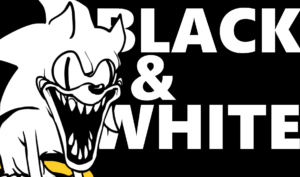  FNF vs Sonic Black & White