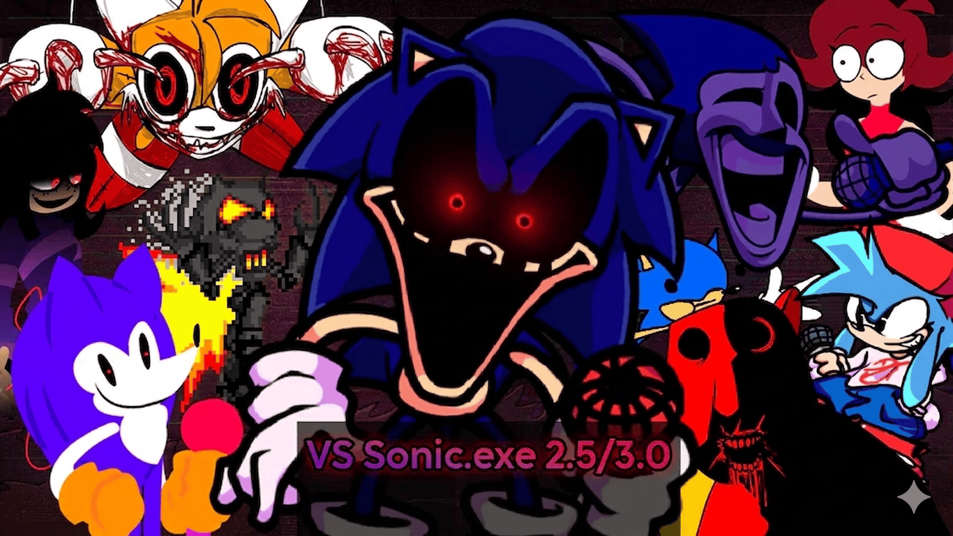 FNF vs Sonic.EXE 2/3.5/4 - Play Online at Friday Night Funkin